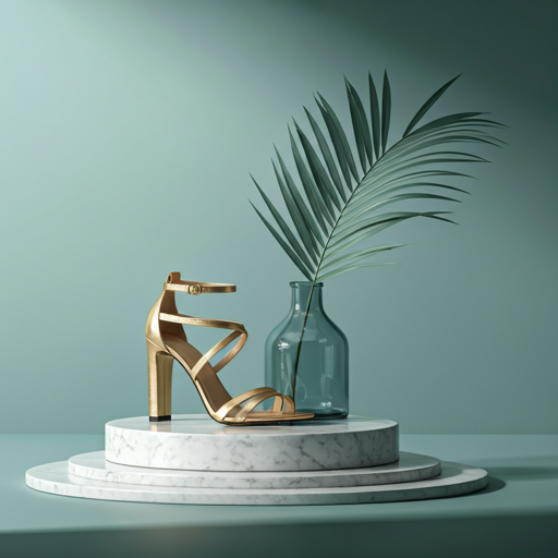 Gold sandals for coastal dressing