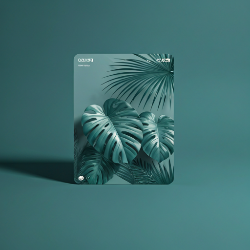 Tropical leaves decoration