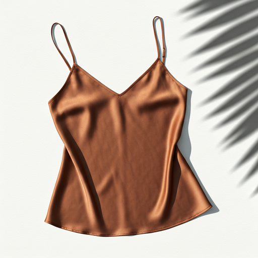 Silk camisole in warm tones
